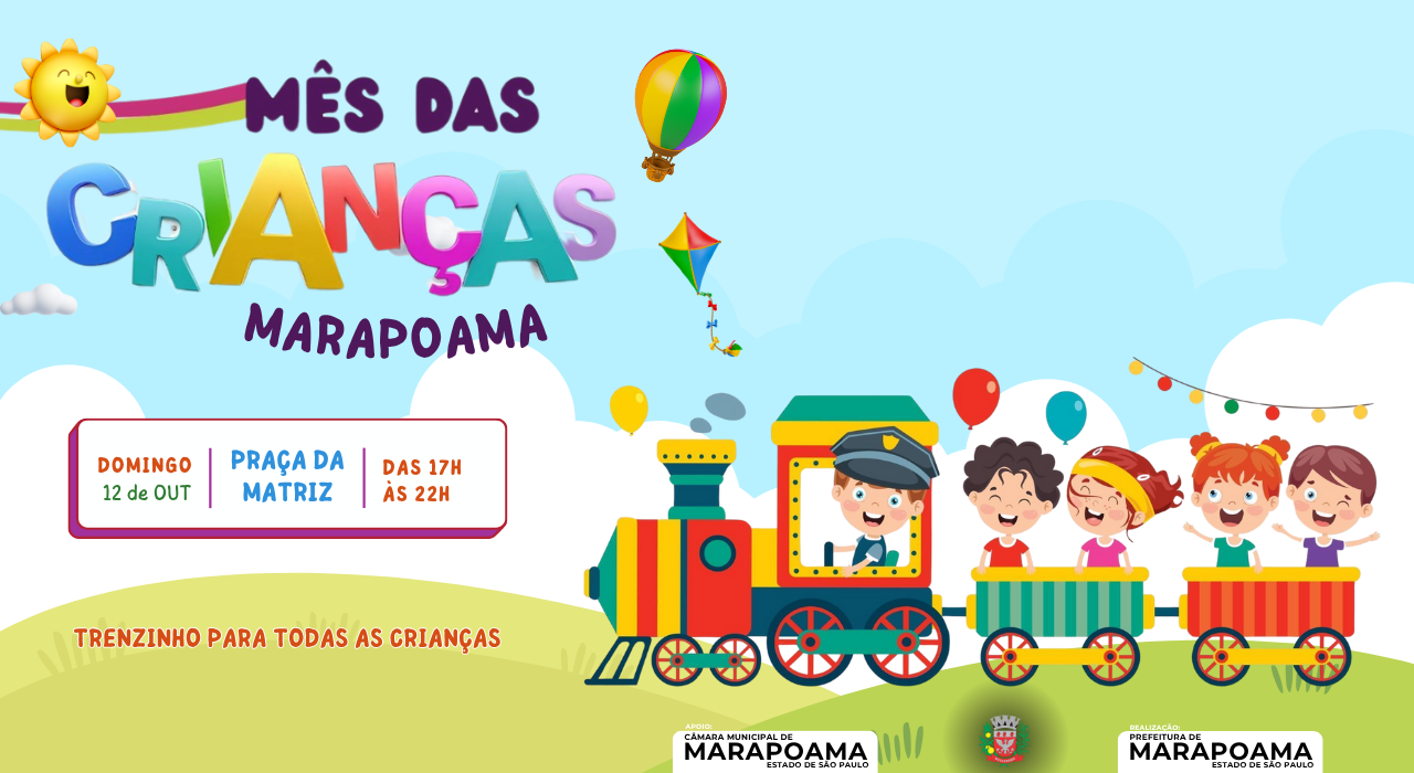 Prefeitura promove passeios de trenzinho para crianças
